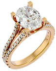 Inel De Logodnă Epoque Pavé din Aur 14k cu Moissanite de 2.74 ct din 14k Aur Galben - Castelo.ro