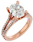 Inel De Logodnă Epoque Pavé cu Diamante Naturale de 2.74 ct din 18k Aur Roz - Castelo.ro