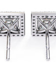 Cercei Stud Square cu Diamante Create în Laborator de 0.84 ct din - Castelo.ro
