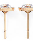 Cercei Stud Elsa cu Diamante Create în Laborator de 0.96 ct din 18K Aur Roz - Castelo.ro