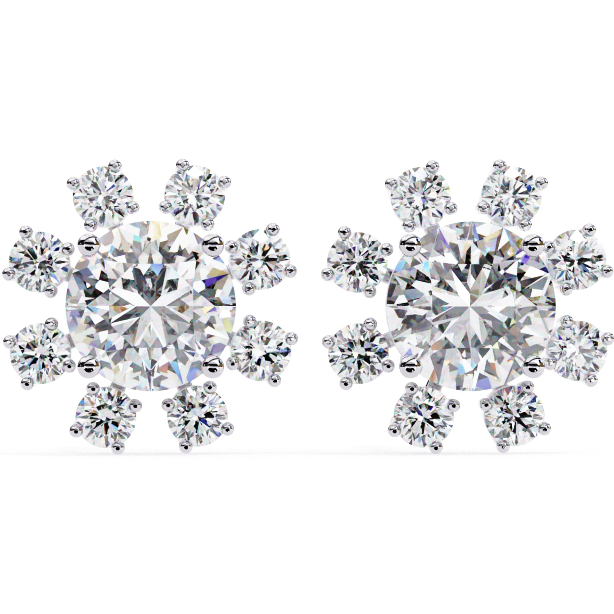 Cercei Stud Ice Queen cu Diamante Create în Laborator de 1.22 ct din 18K Aur Roz - Castelo.ro