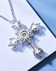 Lănțișor Elegant Cruce din Argint 925, Placată Cu Zircon din - Castelo.ro