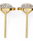 Cercei Stud Oval Star din Aur 14k cu Diamante Create în Laborator de 0.97 ct din 14K Aur Galben - Castelo.ro