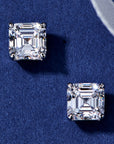 Cercei Cubici Stud Clasici cu Zircon Tăietură Asscher din Argint 925 din - Castelo.ro