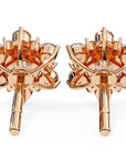 Cercei Stud Snowflake cu Diamante Create în Laborator de 0.72 ct din 18K Aur Roz - Castelo.ro