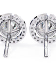 Cercei Stud Round Halo cu Diamante Create în Laborator de 0.92 ct din - Castelo.ro