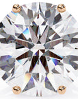 Cercei Stud Majestic din Aur 14k cu Moissanite Tăietură Briliant de 2.5 ct din 14K Aur Roz - Castelo.ro