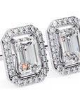 Cercei Stud Louvre Radiant cu Diamante Create în Laborator de 0.86 ct din - Castelo.ro