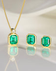 Cercei Stud cu Cristal Sintetic din Argint S925 Placat cu Rodiu și Zircon 5A din - Castelo.ro