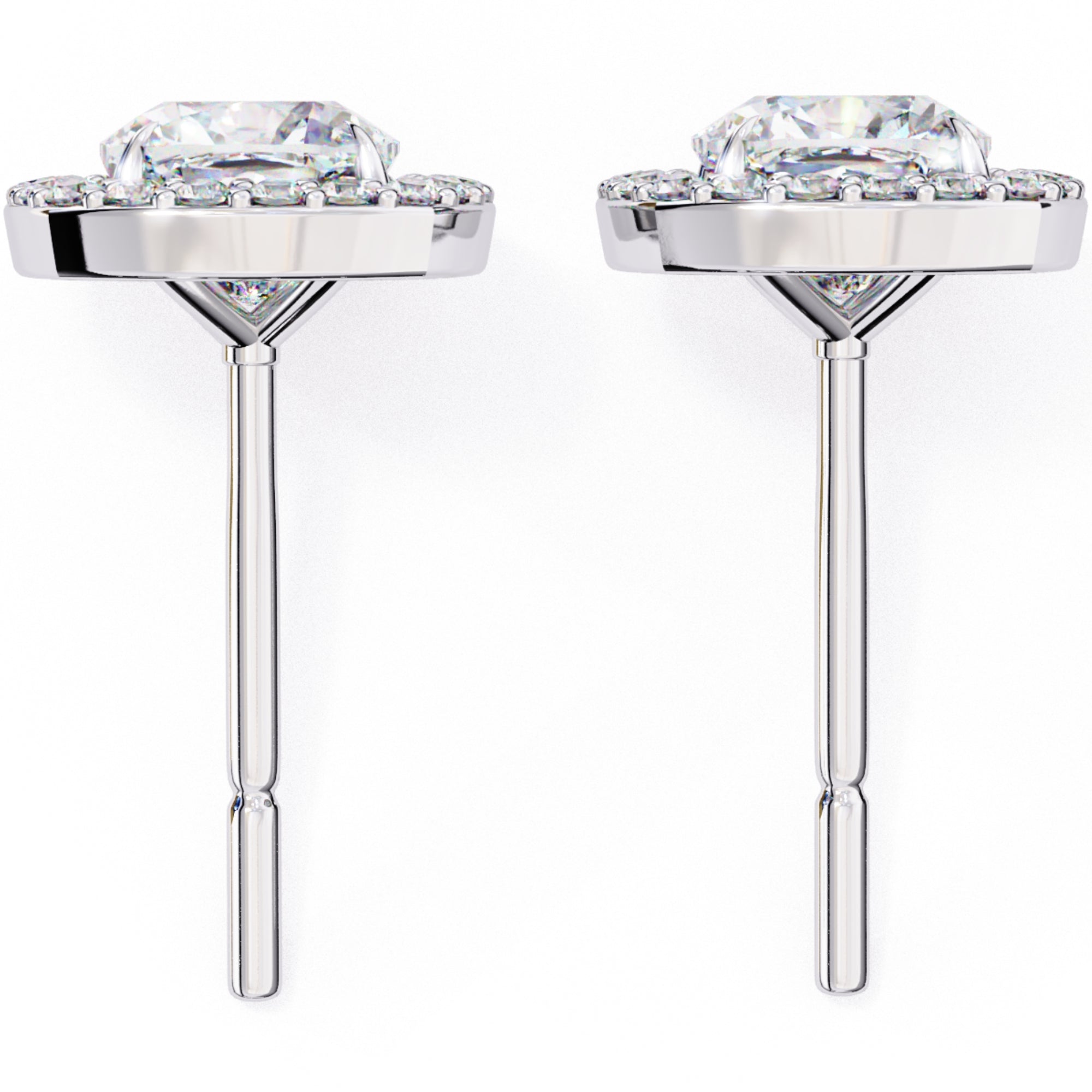 Cercei Stud Elsa cu Diamante Create în Laborator de 0.96 ct din - Castelo.ro