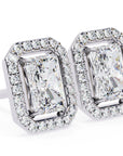 Cercei Stud Radiant Eiffel cu Moissanite de 0.95 ct din - Castelo.ro