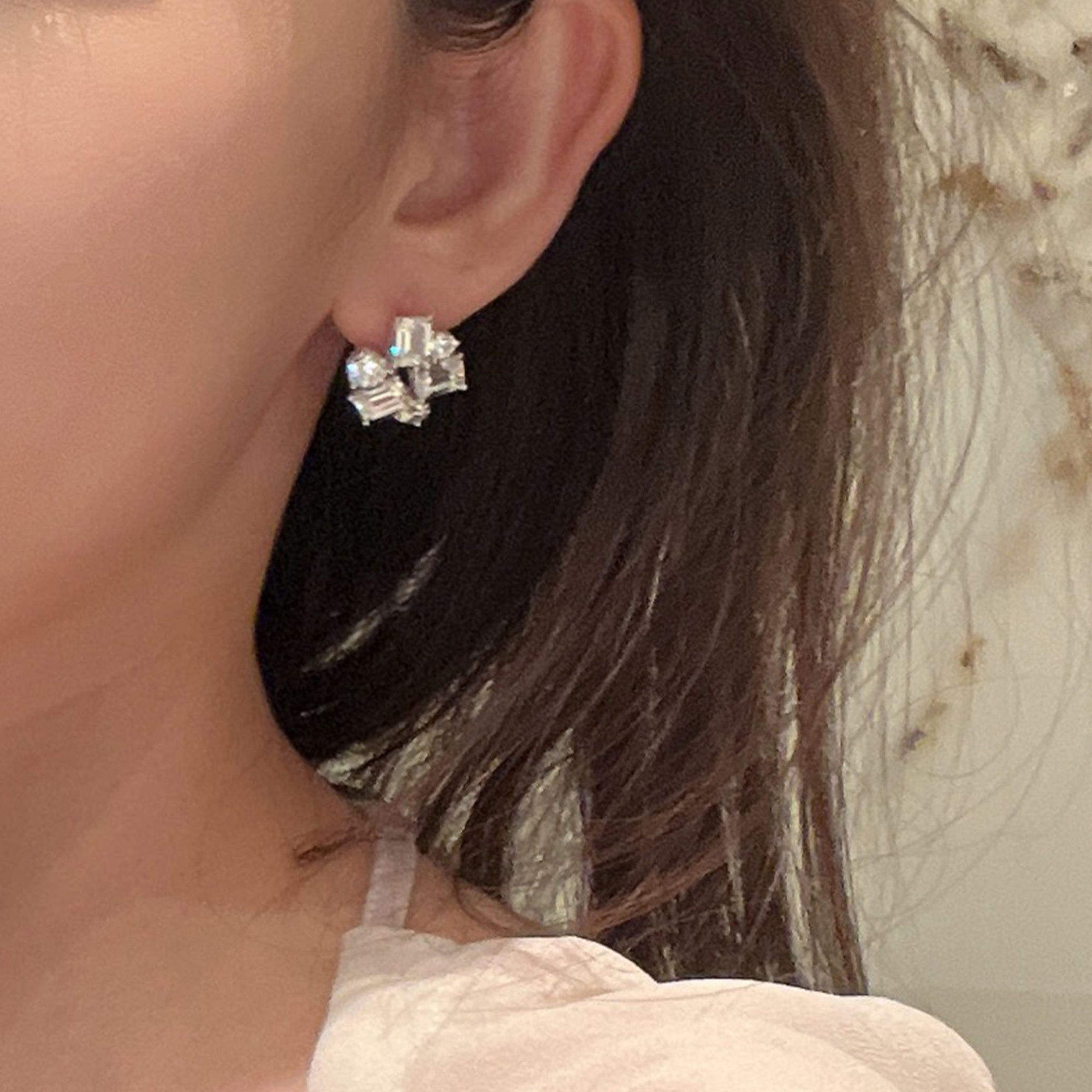 Cercei Stud Fulg de Nea din Argint 925 cu Zircon 5A din - Castelo.ro
