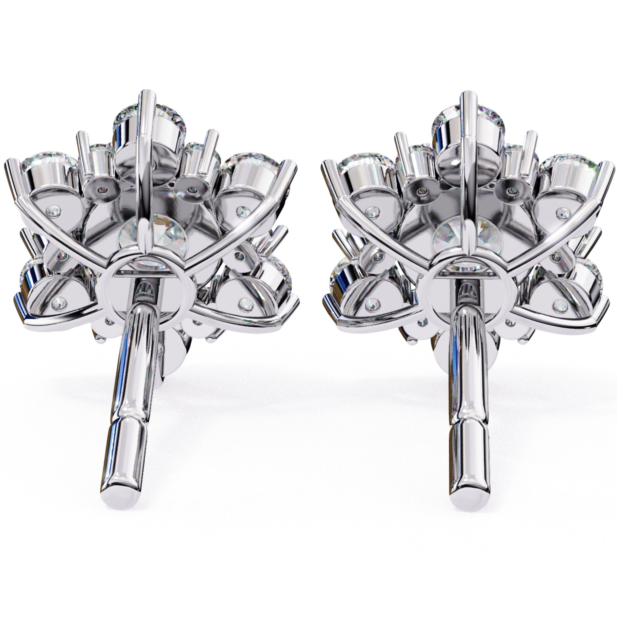 Cercei Stud Snowflake cu Diamante Create în Laborator de 0.72 ct din - Castelo.ro