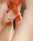 Cercei Stud Clasici cu Zircon Tăietură Asscher din Argint 925 din - Castelo.ro