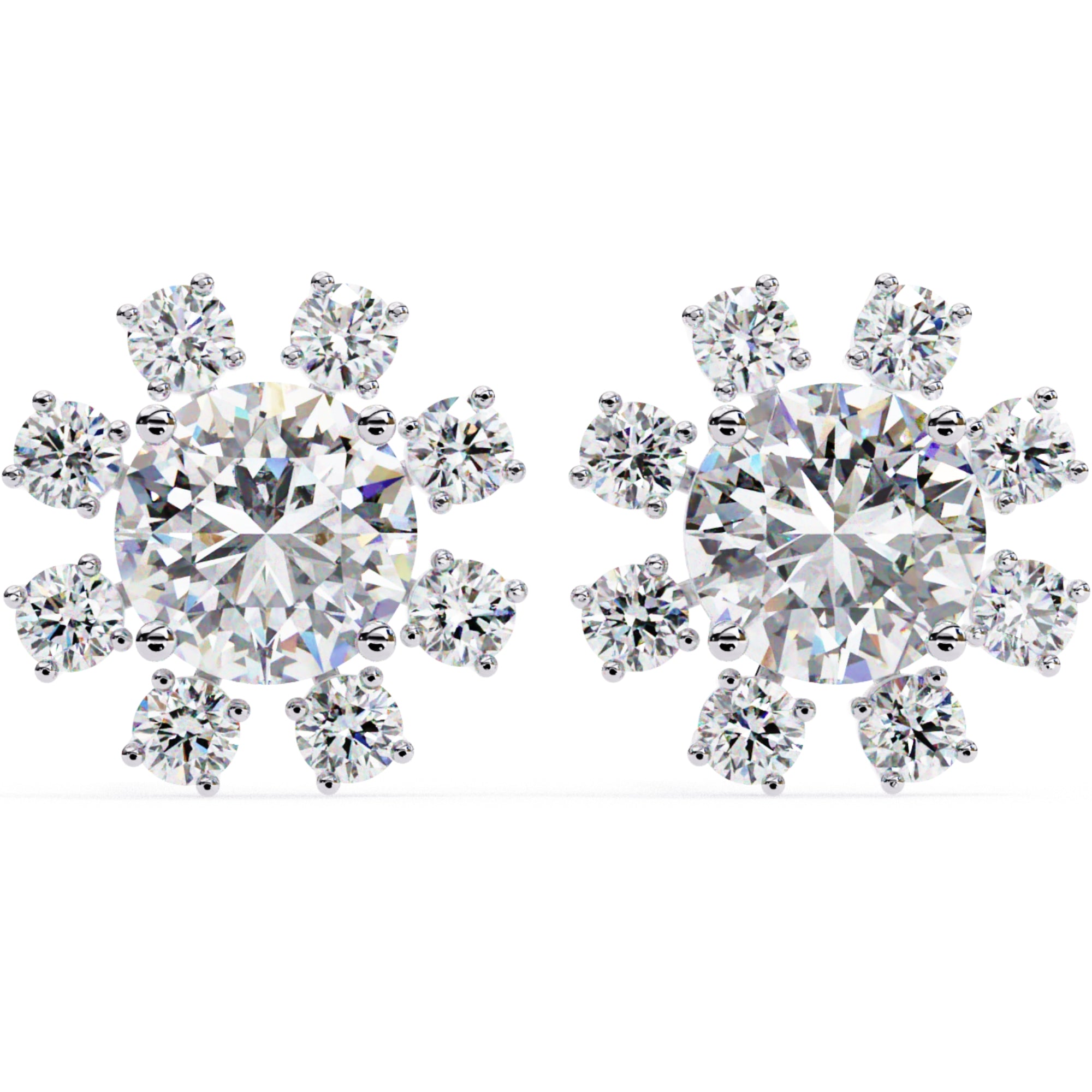 Cercei Stud Ice Queen cu Diamante Create în Laborator de 1.22 ct din 18K Aur Galben - Castelo.ro