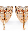 Cercei Stud Inima cu Diamante Naturale Tăietură Heart de 2.4 ct din 18K Aur Roz - Castelo.ro
