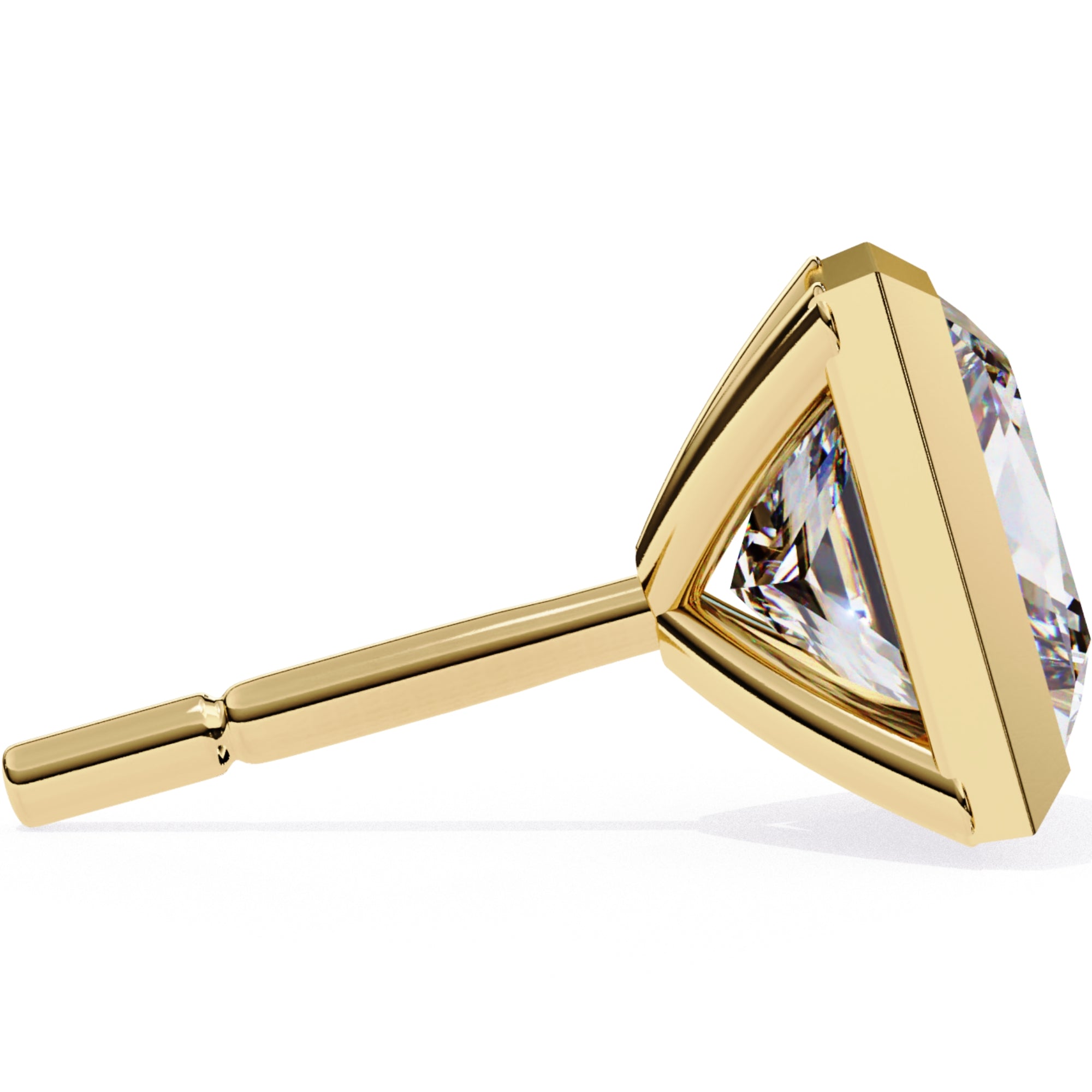 Cercei Stud Ravenna Princess din Aur 14k cu Moissanite de 1.77 ct