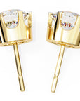 Cercei Solitaire Stud Luxury din Aur 14k cu Moissanite de 2.57 ct