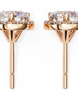 Cercei Stud Halo Dreams din Aur 14k cu Moissanite de 1.95 ct