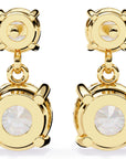 Cercei Drop Stud din Aur 14k Cu Diamante Create în Laborator Tăietură Briliant de 3.7 ct din 14K Aur Galben - Castelo.ro