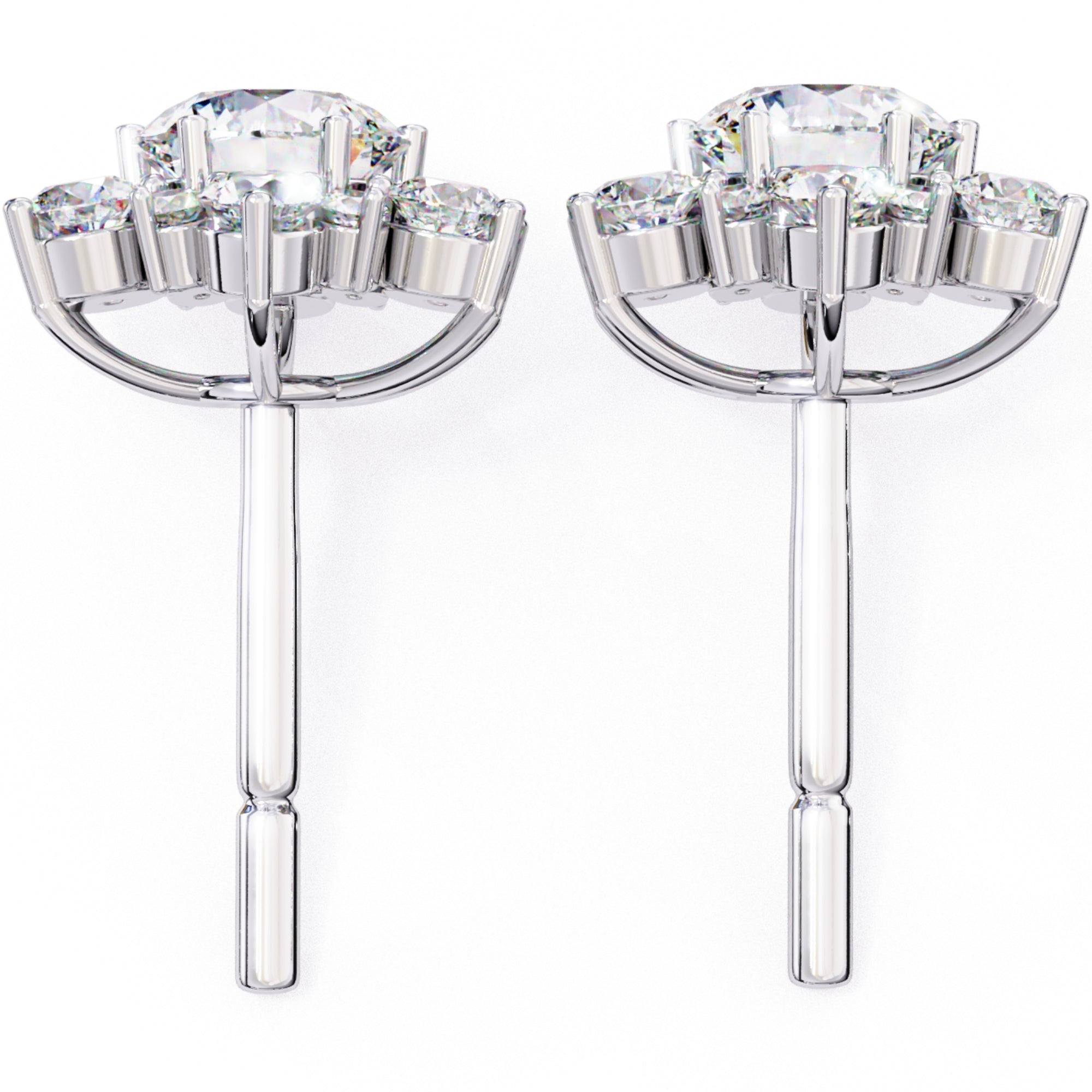 Cercei Stud Snowflake cu Diamante Create în Laborator de 0.72 ct din - Castelo.ro