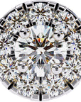 Cercei Stud Fleur din Aur 14k cu Moissanite Tăietură Briliant de 0.26 ct din 14K Aur Alb - Castelo.ro