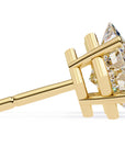 Cercei Stud Cu Diamante Naturale Tăietură Princess de 2 ct din - Castelo.ro