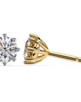 Cercei Solitaire Stud din Aur 14k cu Moissanite de 2.57 ct din 14K Aur Galben - Castelo.ro