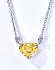 Colier Pendant Inimă Roz din Argint 925 cu Zircon din - Castelo.ro