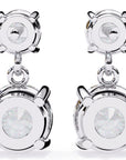 Cercei Drop Stud din Aur 14k Cu Diamante Create în Laborator Tăietură Briliant de 3.7 ct din 14K Aur Alb - Castelo.ro
