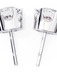 Cercei Solitaire Stud Luxury din Aur 14k cu Moissanite de 2.57 ct