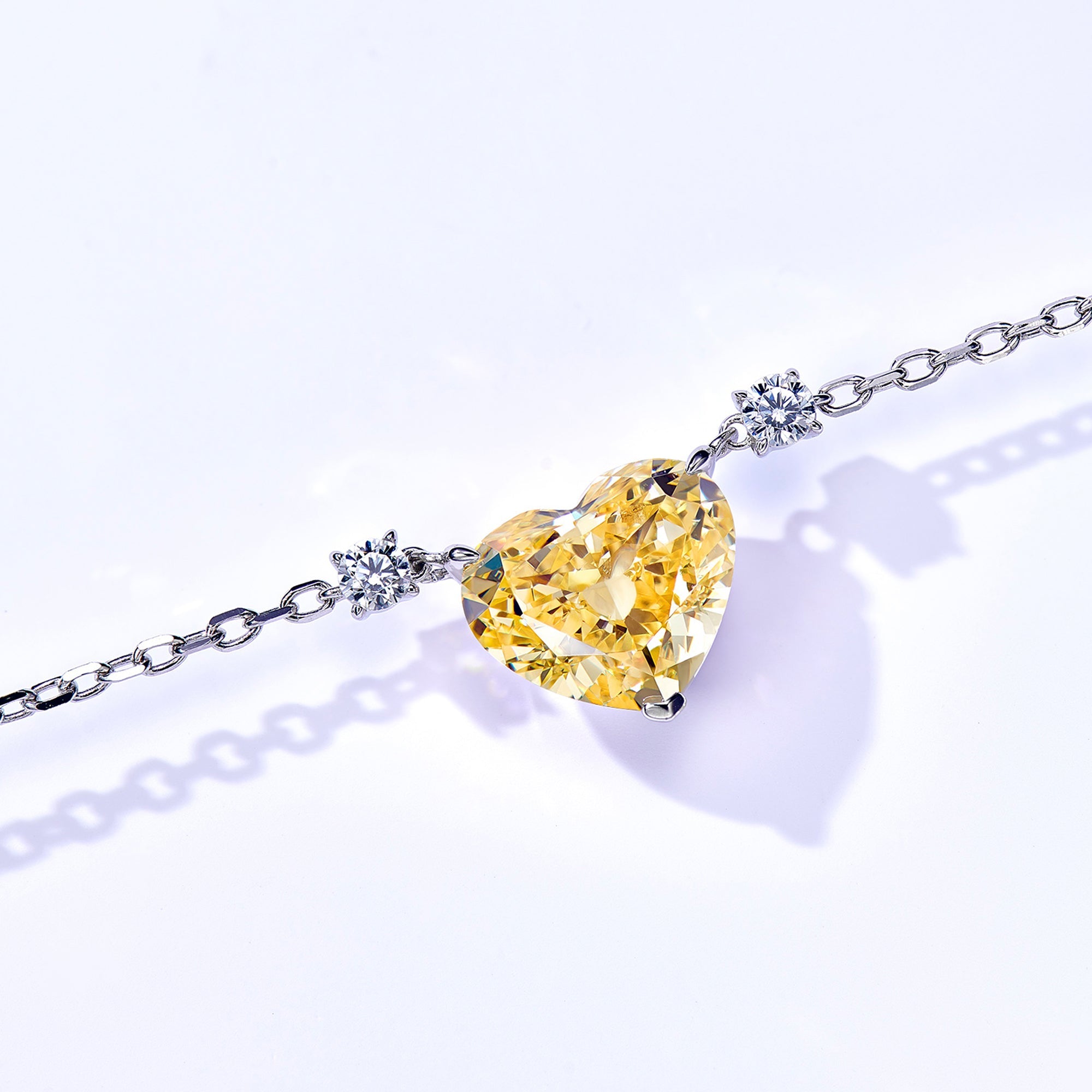 Colier Pendant Inimă Roz din Argint 925 cu Zircon din - Castelo.ro