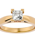 Inel de Logodnă din Aur 14k cu Diamant Creat în Laborator Tăietură Princess de 0.65 ct din 14k Aur Galben - Castelo.ro