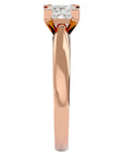 Inel de Logodnă cu Diamant Creat în Laborator Tăietură Princess de 0.65 ct din 18k Aur Roz - Castelo.ro