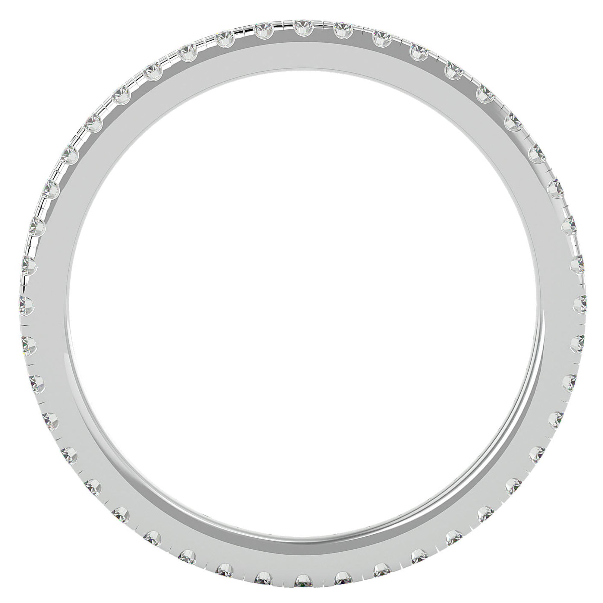 Inel Eternity La Seine cu Moissanite de 0.36 ct din Platina - Castelo.ro