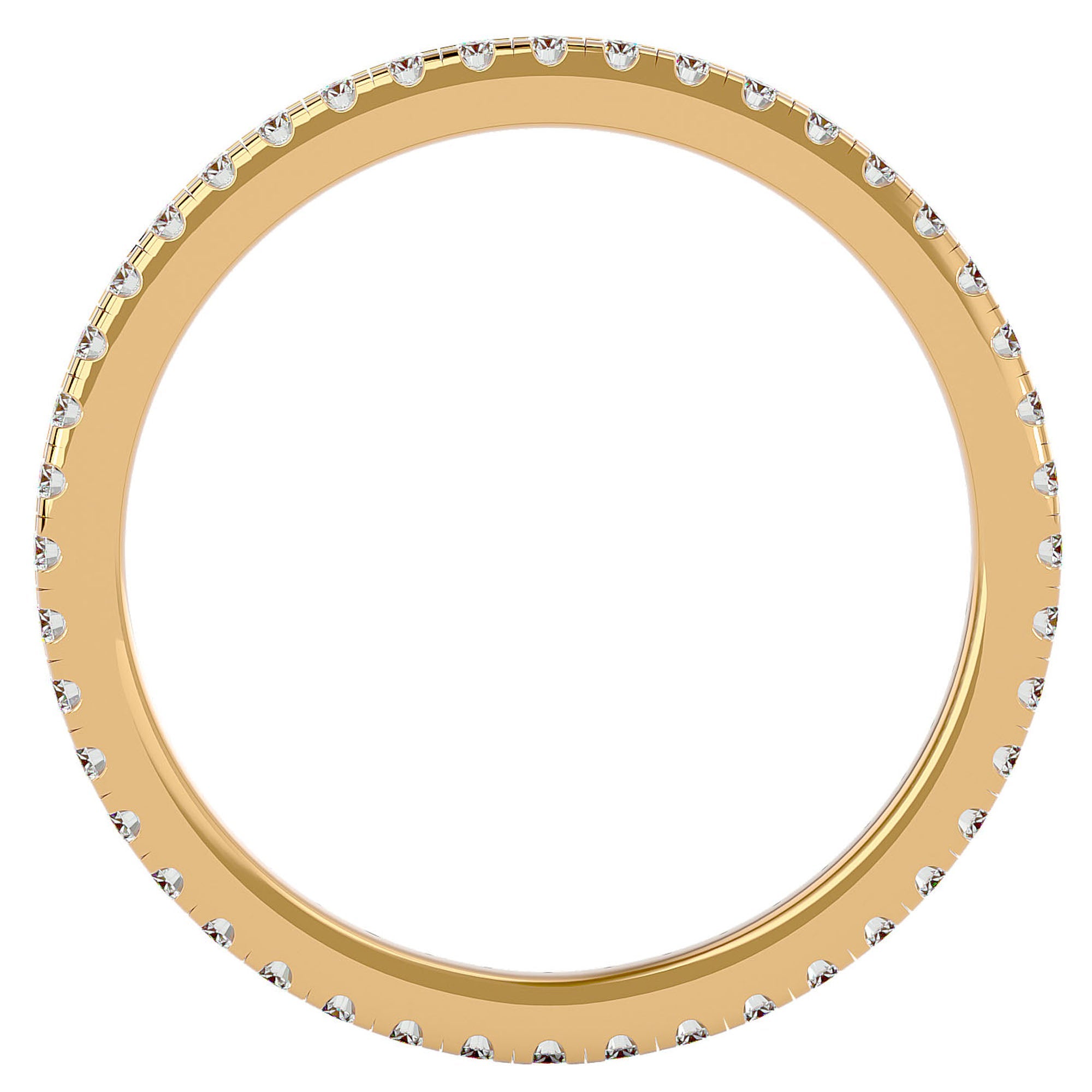 Inel Eternity La Seine din Aur 14k cu Moissanite de 0.36 ct din 14k Aur Galben - Castelo.ro