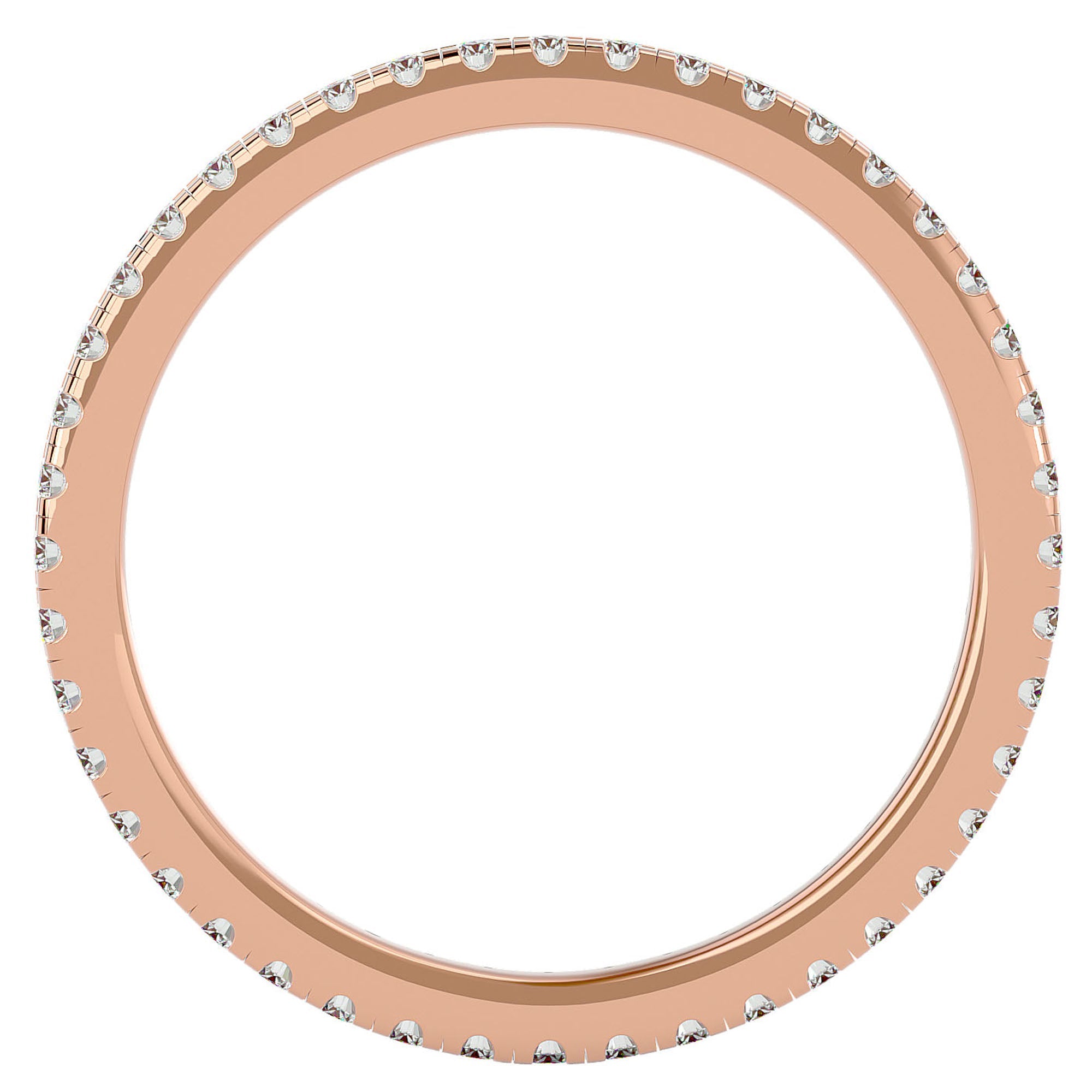 Inel Eternity La Seine din Aur 14k cu Diamante Create în Laborator de 0.36 ct din 14k Aur Roz - Castelo.ro