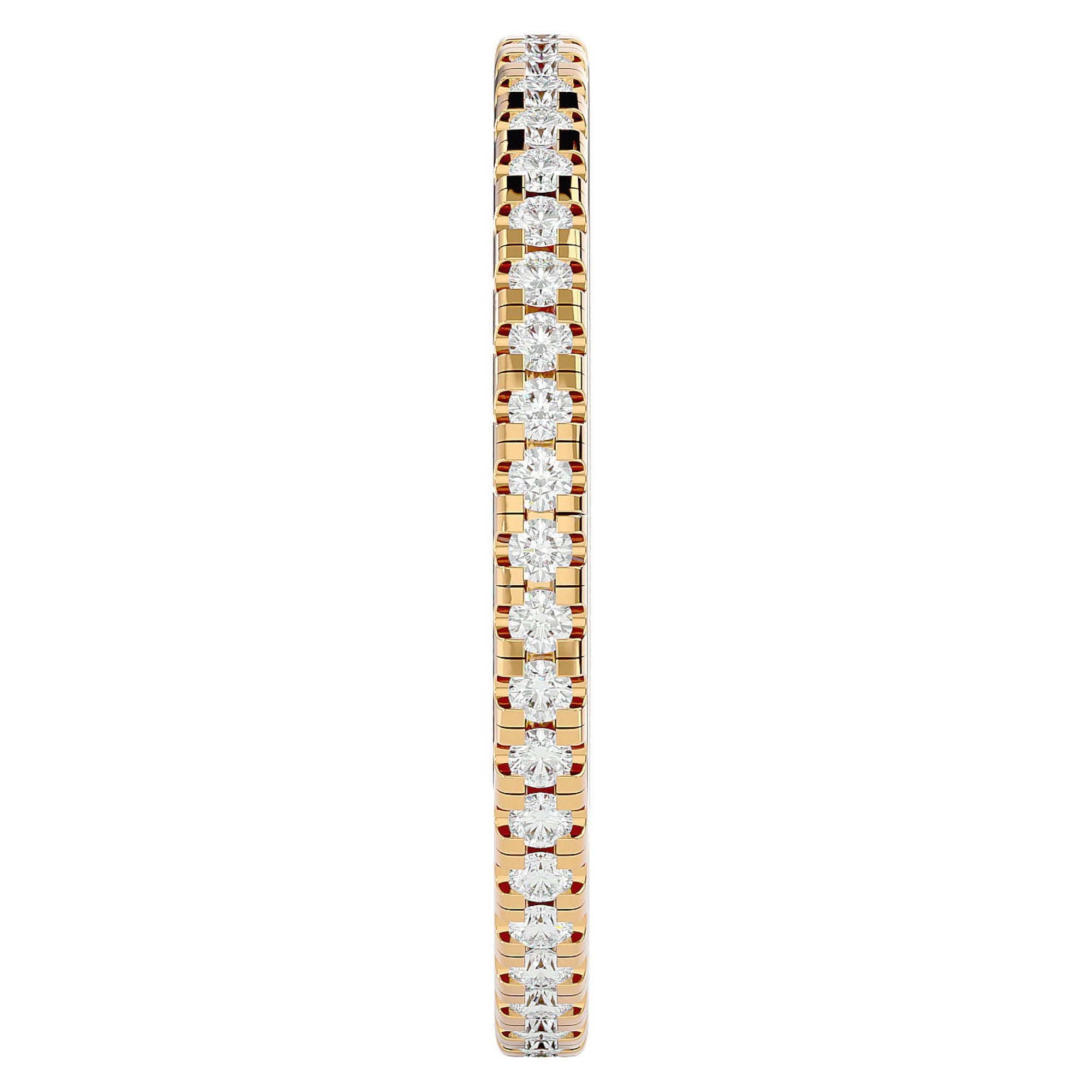 Inel Eternity La Seine din Aur 14k cu Diamante Create în Laborator de 0.36 ct din 14k Aur Galben - Castelo.ro