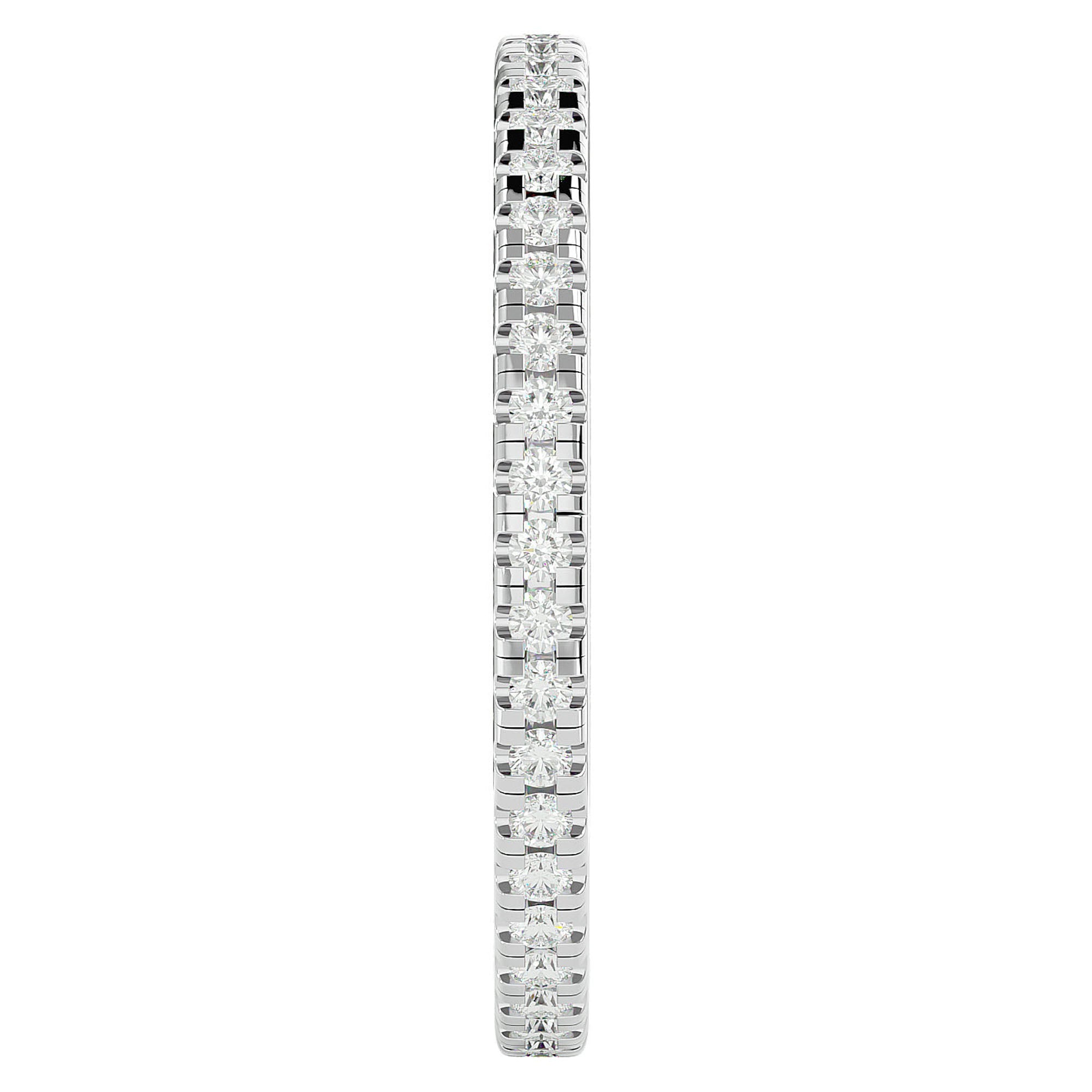 Inel Eternity La Seine din Aur 14k cu Diamante Create în Laborator de 0.36 ct din 14k Aur Alb - Castelo.ro