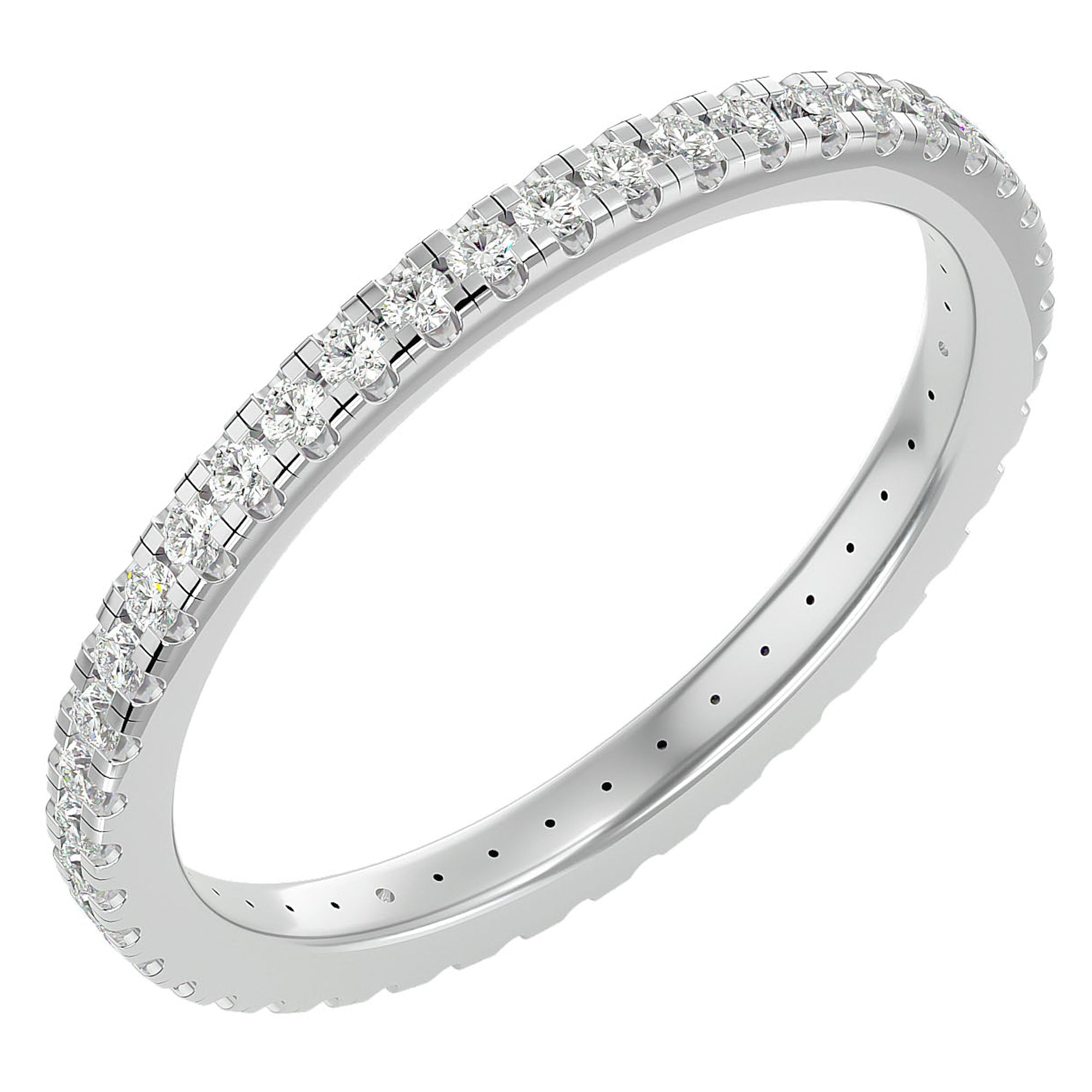 Inel Eternity La Seine din Aur 14k cu Diamante Create în Laborator de 0.36 ct din 14k Aur Alb - Castelo.ro