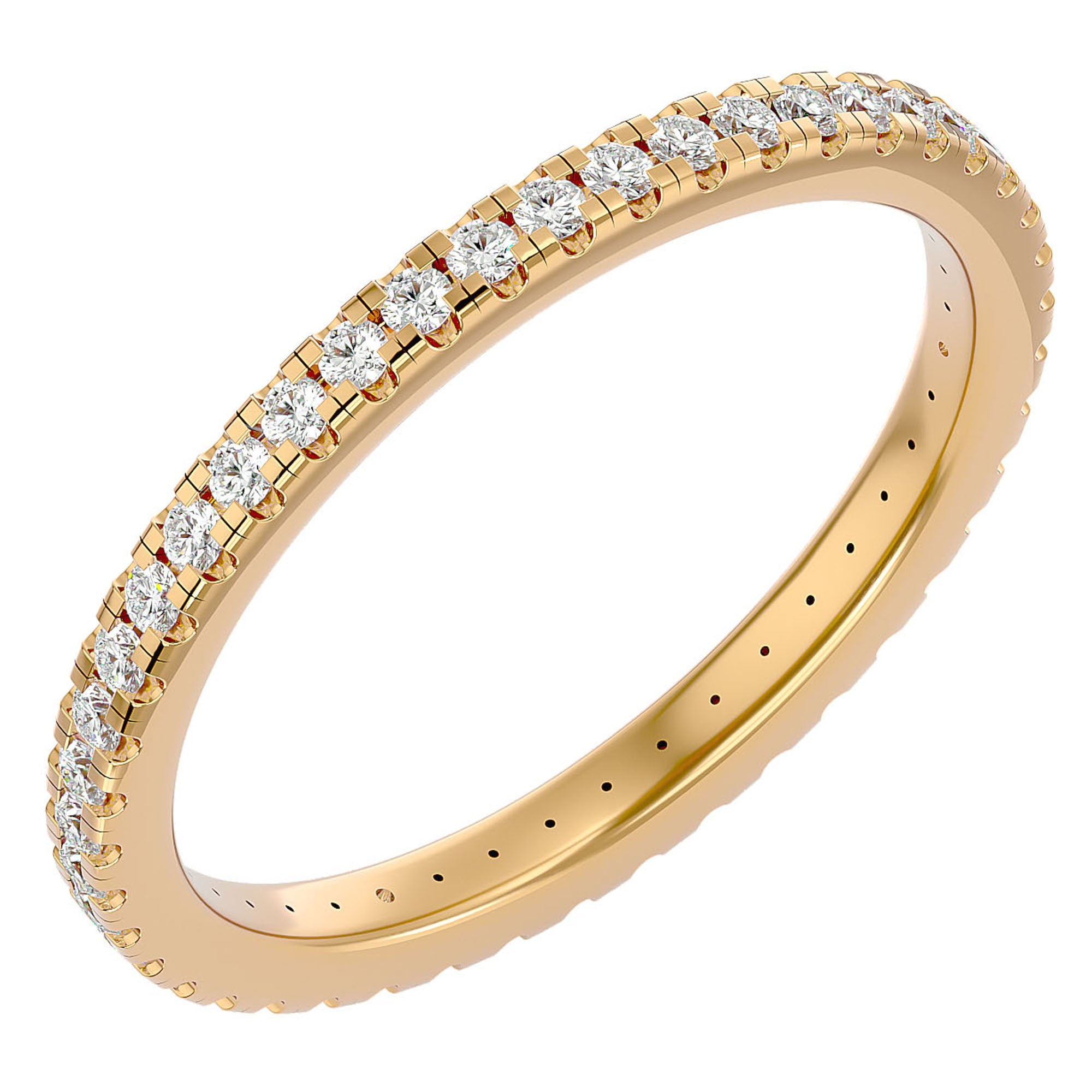 Inel Eternity La Seine din Aur 14k cu Diamante Create în Laborator de 0.36 ct din 14k Aur Galben - Castelo.ro