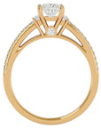Inel de Logodnă Pavé din Aur 14k cu Diamant Creat în Laborator Tăietură Princess de 0.73 ct din 14k Aur Galben - Castelo.ro