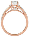 Inel de Logodnă Pavé din Aur 14k cu Diamant Creat în Laborator Tăietură Princess de 0.73 ct din 14k Aur Roz - Castelo.ro