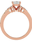 Inel de Logodnă cu Diamante Naturale Tăietură Princess de 0.92 ct din 18k Aur Roz - Castelo.ro