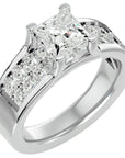 Inel Roqueford cu Diamante Naturale Tăietură Princess de 2.21 ct din Platina - Castelo.ro