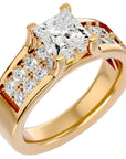 Inel Roqueford din Aur 14k cu Diamante Naturale Tăietură Princess de 2.21 ct din 14k Aur Galben - Castelo.ro