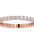 Inel Eternity din Aur 14k cu Diamante Naturale Tăietură Rotund Brilliant de 0.90 ct din 14k Aur Roz - Castelo.ro