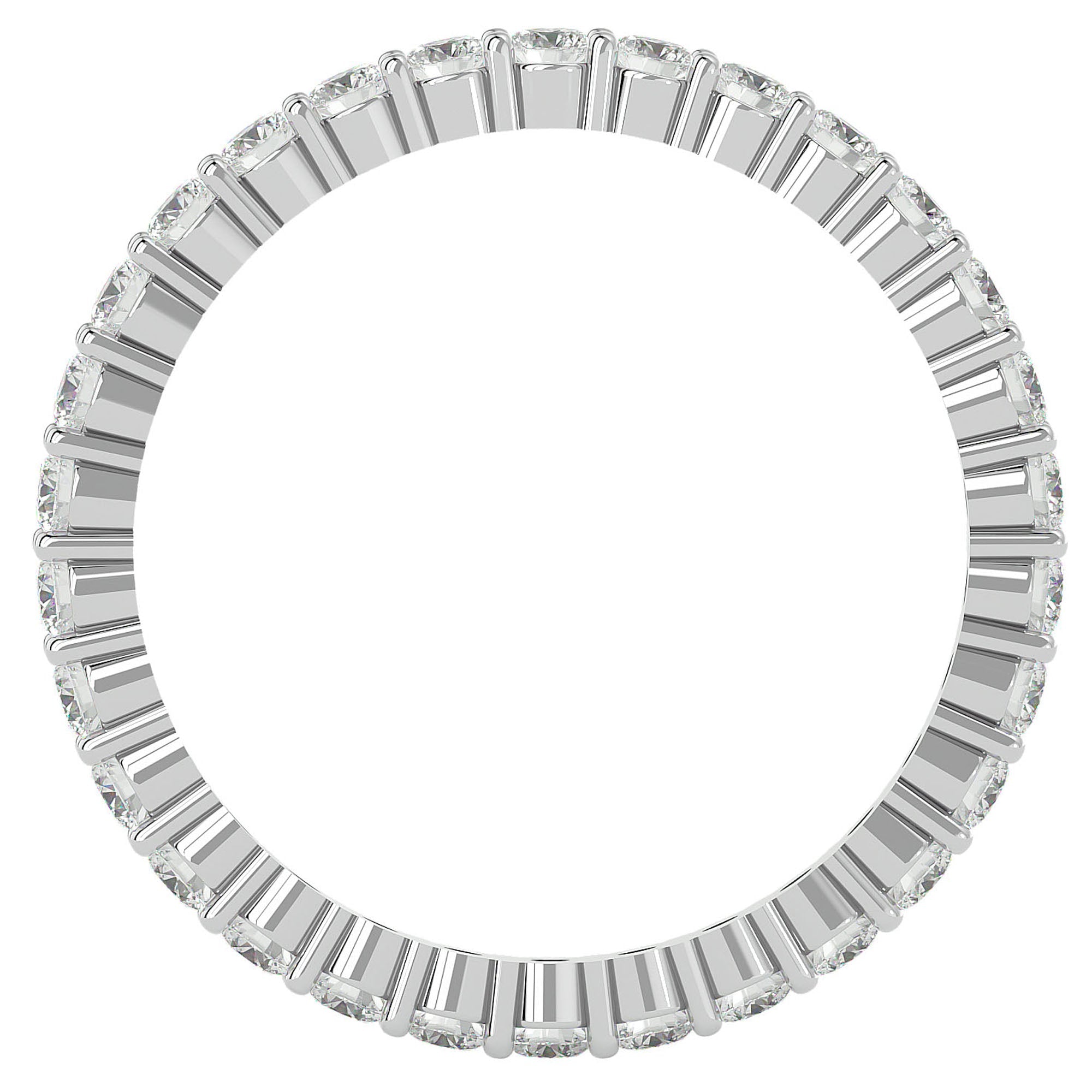 Inel Eternity cu Moissanite Tăietură Rotund Brilliant de 0.90 ct din Platina - Castelo.ro