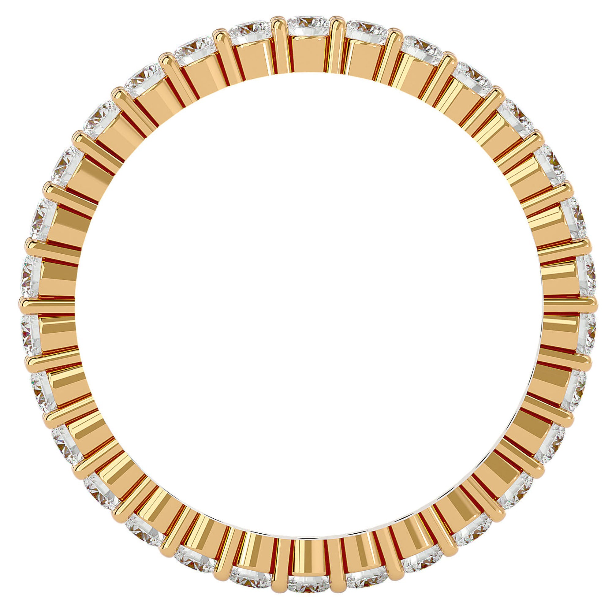 Inel Eternity din Aur 14k cu Diamante Create în Laborator Tăietură Rotund Brilliant de 0.90 ct din 14k Aur Galben - Castelo.ro