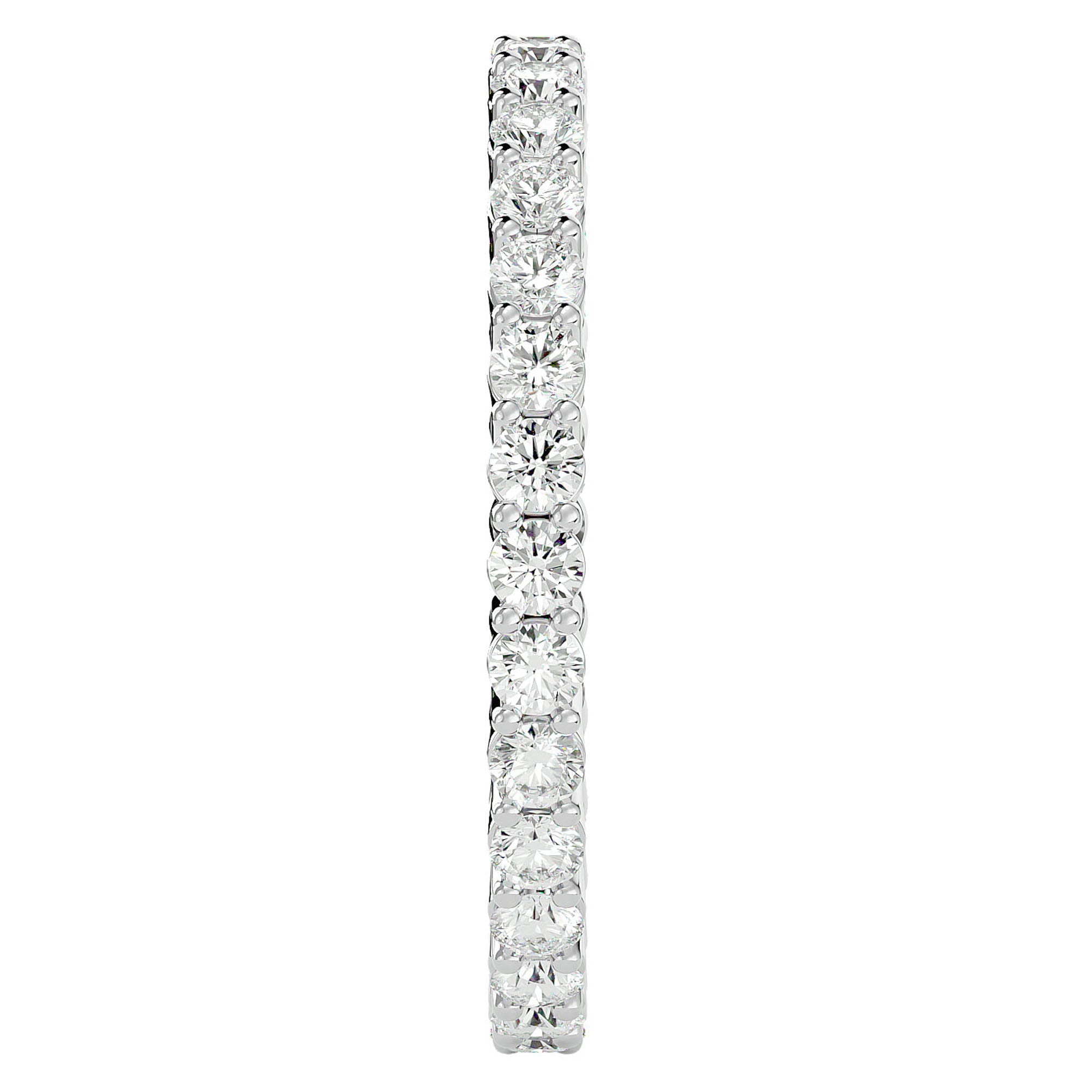 Inel Eternity cu Moissanite Tăietură Rotund Brilliant de 0.90 ct din Platina - Castelo.ro